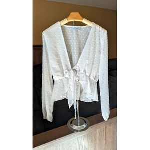 Eight Paris white crop blouse
